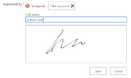 Development license for Signature Pad Column