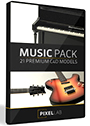 The Pixel Lab 3D Music Pack - Element 3D Version