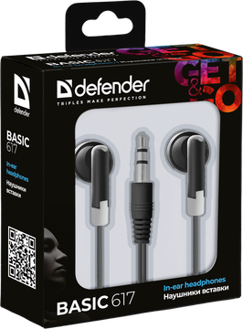 Наушники Defender Basic 617, цвет серебристый/черный Наушники Defender Basic 617, цвет серебристый/черный