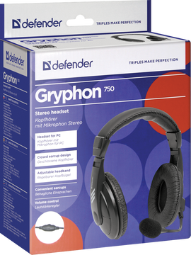 Гарнитура Defender Gryphon 750, цвет черный Гарнитура Defender Gryphon 750, цвет черный