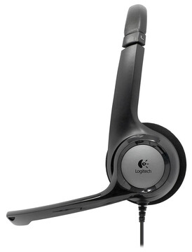 Гарнитура Logitech H390, цвет черный/серебристый Гарнитура Logitech H390, цвет черный/серебристый
