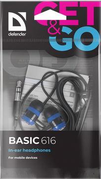 Наушники Defender Basic 616, цвет синий/черный Наушники Defender Basic 616, цвет синий/черный